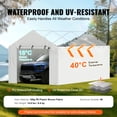 thumbnail image 3 of KFFKFF Canopy Cover for Carport Side Wall 10 x 20 ft, Heavy-Duty Waterproof Garage Tent Shelter Tarp with UV Protection, White (Excludes Top and Frame), 3 of 9