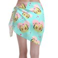 thumbnail image 2 of Kll Avocado Lovers Print Women'S Sarong Coverups Short Bathing Suit Wrap Skirt Beach Wrap Swimsuit Cover Ups, 2 of 7