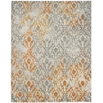 SAFAVIEH Madison Laila Damask Area Rug, Cream/Orange, 12' x 18'