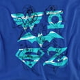 thumbnail image 2 of DC Superhero Girls Line Art Group Women's T Shirt, Royal, Large, 2 of 6