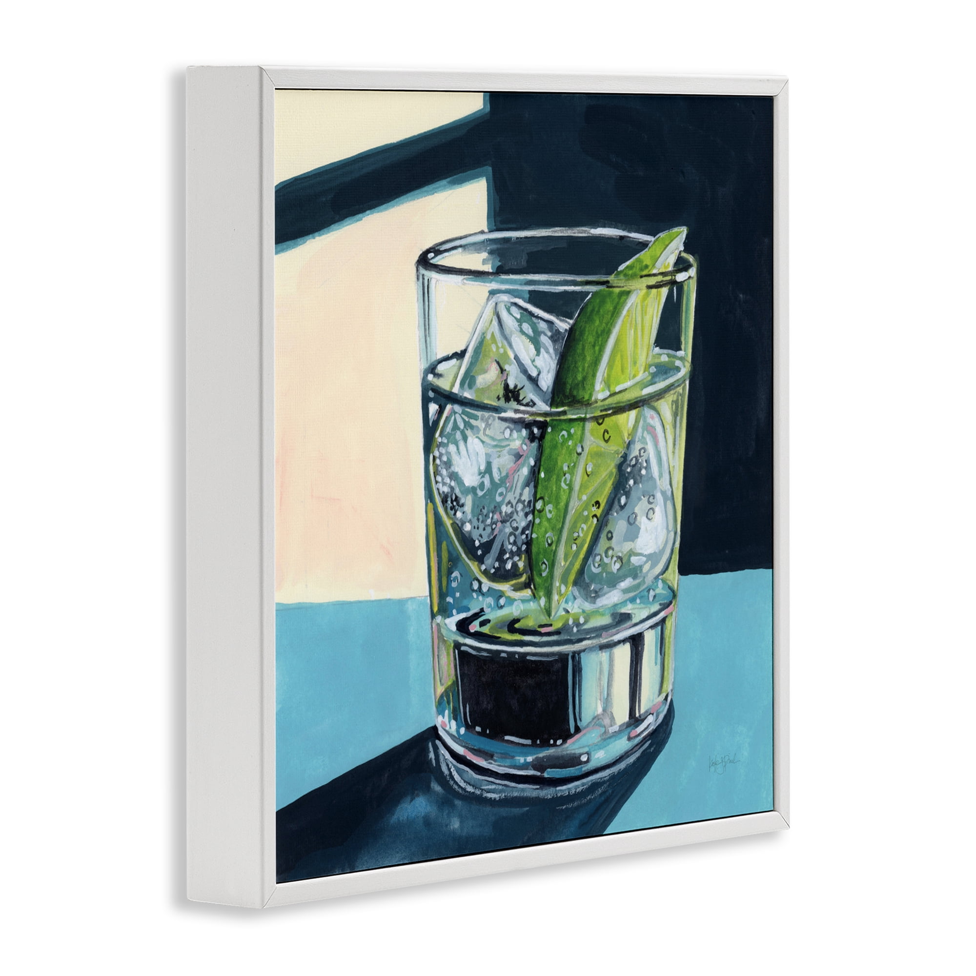 Stupell Industries Strong Gin and Tonic White Framed Giclee Art, design by Kate Jarvik Birch