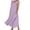 *Purple, variant on ClodeEU Women's Linen V Neck Flutter Sleeves Dress with Pockets,Solid Color Casual Loose Fit Summer Midi Dress Army Green,Women's Plus L