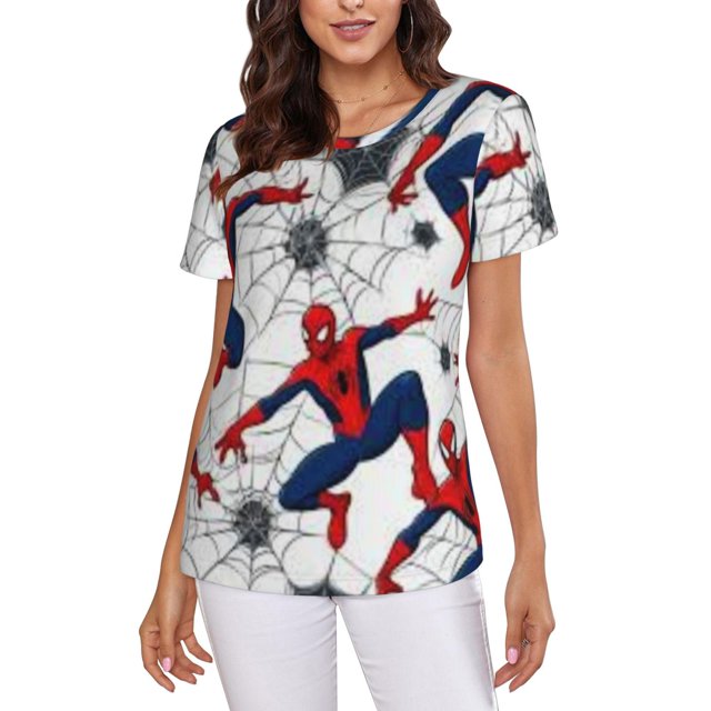 Spider-Man Women's Crew Neck Short Sleeve T-Shirt