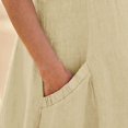 thumbnail image 4 of HAJWOH Summer Dresses for Women Cotton Linen Dresses for Beach Vacation Sleeveless Loose Maxi Dress with Pockets, 4 of 7