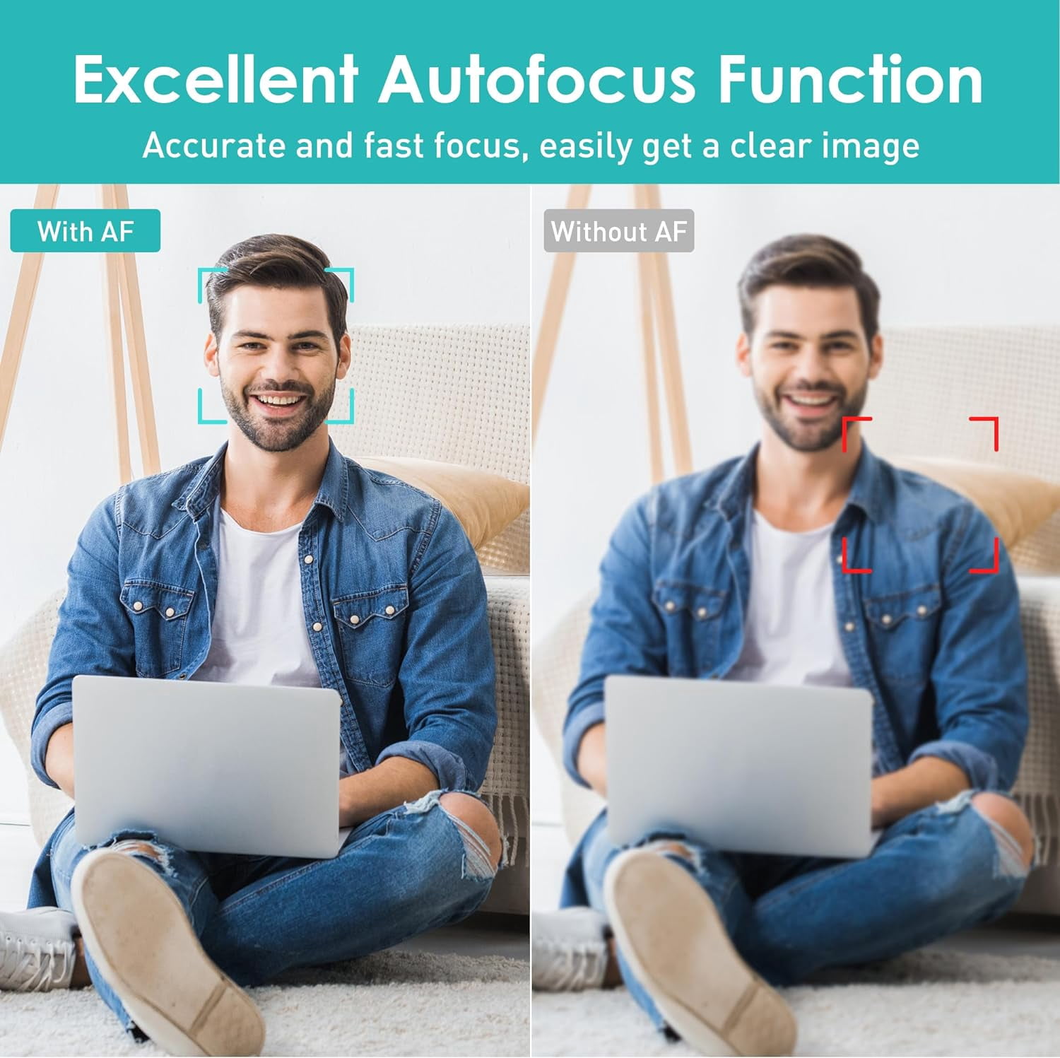 2K Webcam with Microphone, 78°FOV FHD PC Camera with 2K/30fps, 1080P/60fps, Privacy Cover, Plug & Play USB Web Cam, Autofocus, External Webcam for PC, Computer Web Camera for Laptop, Mac, Zoom