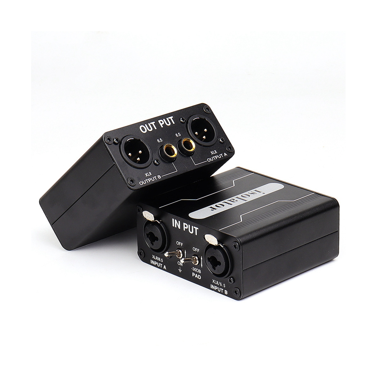 GX200 Audio Isolator Dual-Channel 6.5 XLR Mixer Audio Isolator Current Sound Noise Mixer Microphone Common Ground Filter