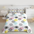 thumbnail image 2 of Homewish Colorful Abstract Circular Queen Comforter Set,Geometric Polka Dots Bedding Sets,White Gray Pink Bedding Comforter Set For Girls Kids,Super Cozy Room Decor Reversible,3pcs, 2 of 8