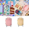 thumbnail image 1 of Sentmoon Mini Rolling Storage Cart Simulation Luggage Trolley Cosmetic Organizer Box Decorative Home Furnishing Desktop Accessories Walkable Miniature Suitcase Display Jewelry Holder, 1 of 5