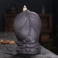 thumbnail image 5 of Purple Sand Bodhi Leaf Incense Holder Burner Creative Buddha Statue Backflow Incense Burner Smoke Censer Holder Home Decoration, 5 of 15