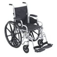 thumbnail image 2 of Drive Medical Poly Fly Light Weight Transport Chair Wheelchair with Swing away Footrests, 16" Seat, 2 of 6