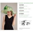 thumbnail image 2 of Women's Kentucky Derby Church Dress Hat Wide Brim Leaf Flower Bridal Shower Hat, 2 of 5