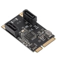 thumbnail image 2 of Tarjeta de expansión Mini PCi E a 2 puertos SATA, velocidad de transmisión rápida de 6Gbps, ancho de banda PCI E 3,0, tarjeta de expansión Mini PCl E, 2 of 9