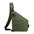 thumbnail image 3 of Bolso bandolera para hombre Yinane Bolso de pecho con múltiples Bolsillos Mochila Verde izquierda, 3 of 8