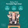 thumbnail image 6 of Portable High Chair for Travel by Baby Pick – Harness Seat, Foldable & Lightweight Gear, Adjustable Straps for Babies & Toddlers, Compact & Secure, Machine-Washable, Must-Have Baby Travel Essential, 6 of 6