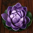 thumbnail image 6 of Ludlz 10cm Artificial Floating Foam Lotus Flower with Water Lily Pad, Lifelike Ornanment Perfect for Home Garden Pond Decoration Performance Stage Garden Home Party Decoration Prop, 6 of 7