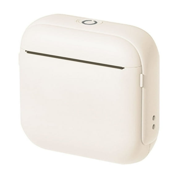 Beige Mini Thermal Label Printer With Wireless Operation For Home And Office Tasks