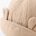 thumbnail image 5 of Paiwinds Baby Sun Hat for 0-3 Years, Cotton Muslin Bucket Hat with Bear Ears, Breathable & Comfortable Toddler Fisherman Cap for Boys & Girls, Solid Color Sun Protection Hat for Outdoor Play, 5 of 8