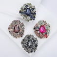 thumbnail image 3 of Kripyery Brooch Bohemian Style Inlaid Faux Crystal Luxury Classic Temperament Versatile Large Glass Faux Crystal Brooch Jewelry, 3 of 8
