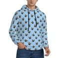 thumbnail image 2 of Fotbe Men's Hoodie with french Bulldog Face Pattern - Kangaroo Pocket Pullover Hooded Sweatshirt, Perfect for Daily Wear, Travel, and Home-Medium, 2 of 7