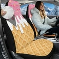 thumbnail image 3 of Binienty Ice Cream Automotive Seat Covers for Women Girly Cute Car Seat Covers Front Seats Only Soft Comfortable Breathable Vehicle Cushion Blanket for Pet Dog Car Interior Accessories, 3 of 8