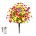 thumbnail image 3 of Artificial Multicolor Violet LED Ground Plug Flowers Tree 28 Heads Outdoor Yard Garden Decoration Spring Summer Waterproof, 3 of 7