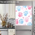 thumbnail image 3 of Dishwasher Magnetic Refrigerator Magnet Cover Sticker Home Decorative 23"x26" Plush Dog Paw Print Pattern, 3 of 6