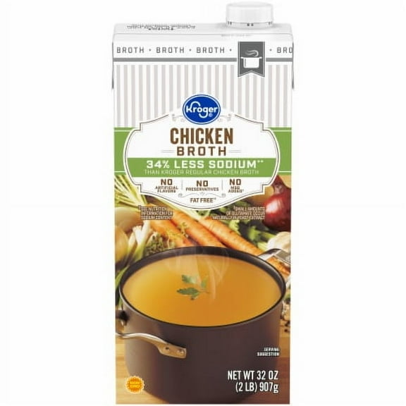 KR Reduced Sodium Chicken Broth 32 oz.