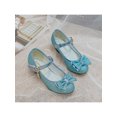 thumbnail image 7 of Crocowalk Children Dress Shoes Sparkle Princess Shoe Bowknot Mary Jane Anti-Slip Glitter Kids Casual Performance Blue 10C, 7 of 7