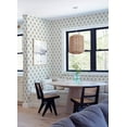 thumbnail image 2 of 3122-11300 Ervic Charcoal Leaf Block Print Wallpaper with Seven Leafed Frond Inked in Charcoal Black White Colors Farmhouse Style Prepasted Acrylic Coated Paper, 2 of 3