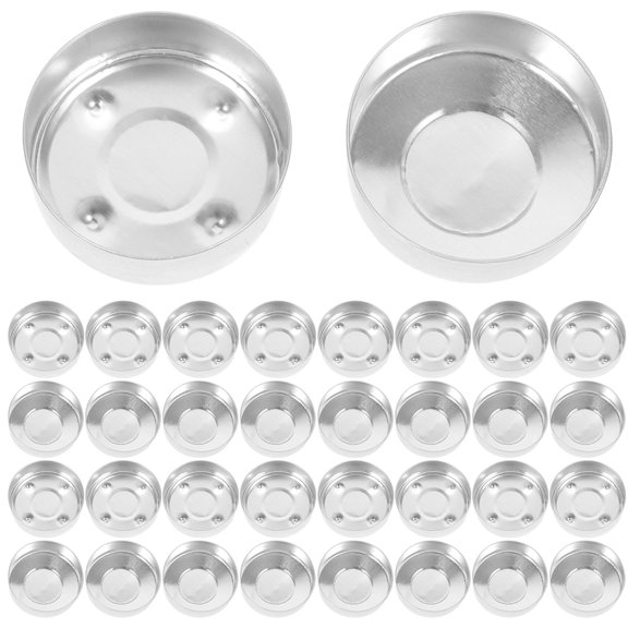 Himition 50Pcs Aluminum Tea Light Tins Cups Tea Light Empty Cases Containers for Candle Making Supplies