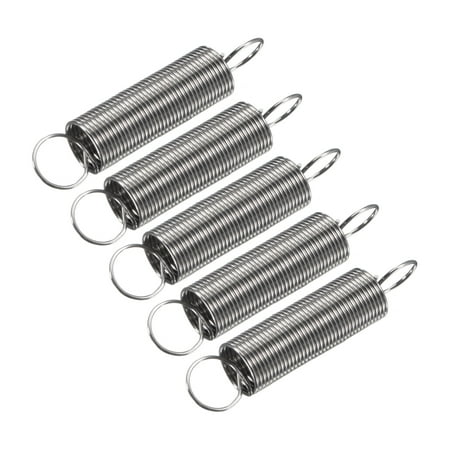 

0.6mmx8mmx30mm Extended Compression Spring 2.3Lbs Load Capacity Silver Pack of 10