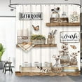 thumbnail image 2 of Farmhouse Shower Curtain 72 Inch Rustic Western Country Floral Retro Wooden Plank Vintage Butterfly on Board Inspirational Quotes Bathroom Accessories Decor Waterproof Fabric-48"W x 72"L (Pack of 1), 2 of 7