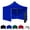 Blue, variant on Red 10x10 Instant Canopy Tent and 3 Side Walls - Commercial-Grade Aluminum Frame - Water Resistant Canopy Top and Sidewalls - Includes Canopy Bag and Stake Kit (5 Color Options)