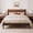 Dark Brown, variant on Euroco Solid Acacia Wood Queen Size Platform Bed, Mid-Century Modern Style Bed with Hand-Woven Vegan Leather Headboard, No Box Spring Needed, Dark Brown