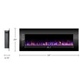 thumbnail image 7 of Northwest 54-Inch No Heat Wall-Mount Electric Fireplace with Remote (Black), 7 of 7