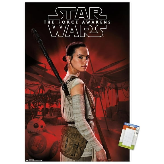 Star Wars: The Force Awakens - Rey Staff Wall Poster, 14.725" x 22.375"