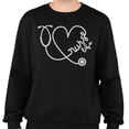 thumbnail image 2 of Nurse Life Heart Sweatshirt Unisex 3X-Large Black, 2 of 5