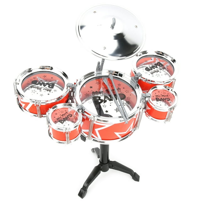 Juego de juguetes para instrumentos de jazz, juego de batería para niños, juego de batería de jazz, juguete de batería de jazz de simulación optimizado para la excelencia Jadeshay A