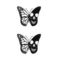 thumbnail image 3 of Moyic Exquisita decoración de pared, mariposas y calavera, arte de Metal para decoración del hogar, decoración del hogar, opción de Type1 NO1, 3 of 6