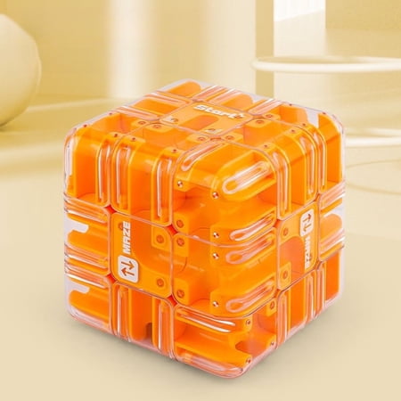 Funtogether Toys Maze Cube 3D Gravity Maze Puzzle Ball Rotating Brain Teaser Game for Kids Educational STEM Toy for Logic & Hand-Eye Coordination Stress Relief Fidget Toy