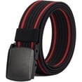 thumbnail image 2 of Cinturón táctico militar negro y rojo con Hebilla de plástico para hombre, 2 of 5