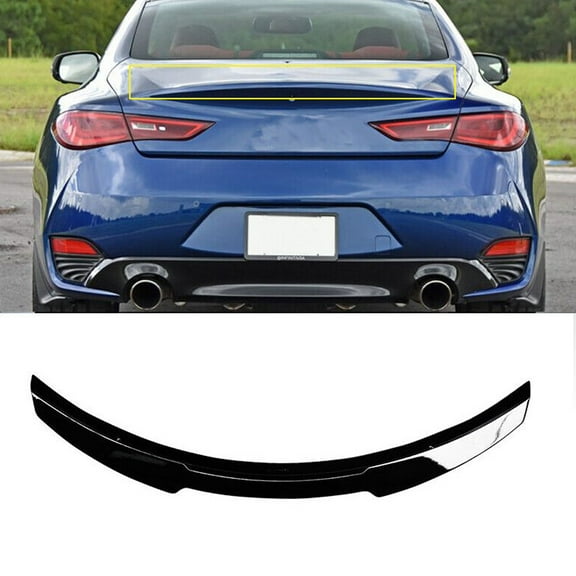 NINTE Rear Spoiler for 2017-2023 Infiniti Q60 Q60S Wing Trunk Lid Gloss Black