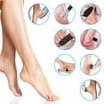 thumbnail image 3 of Rirool Electric Callus Remover for Feet with Vacuum, Rechargeable Foot File with 3 Quartz Heads & 2 Speeds, IPX7 Waterproof, LCD Display, 10-in-1 Pedicure Kit for Dead Skin Removal, White, 3 of 7
