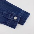 thumbnail image 4 of Boys Denim Shirts Button Down Blouse Long Sleeve V Neck Casual Tops with Pocket, 4 of 6