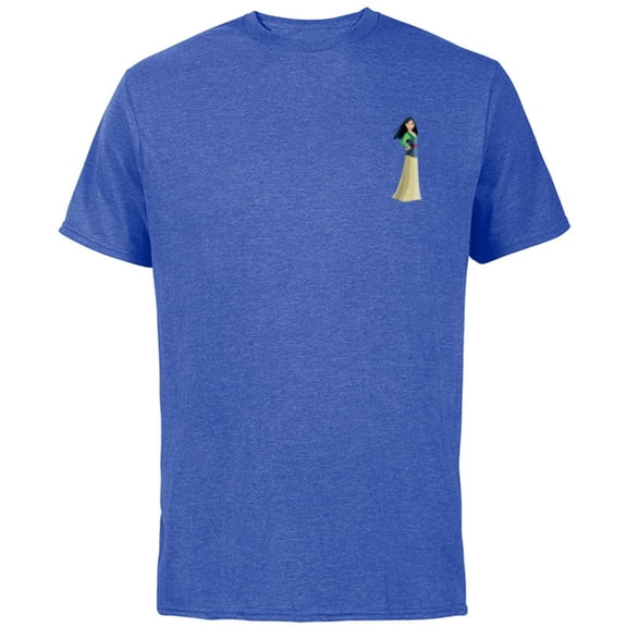 Disney Princess Mulan Small Print - Short Sleeve Cotton T-Shirt for Adults - Customized-Royal Heather