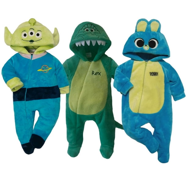 Kit 3 Mamelucos con Gorro Bordado Disney Alien, Rex, Bunny Disney KitB309