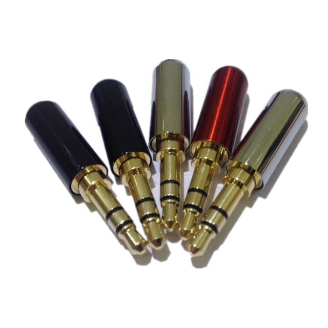 5pcs 2.5mm Stereo Plug to 3.5mm Stereo Jack Adaptor Converter Headphone Earphone Headset (Random Color)