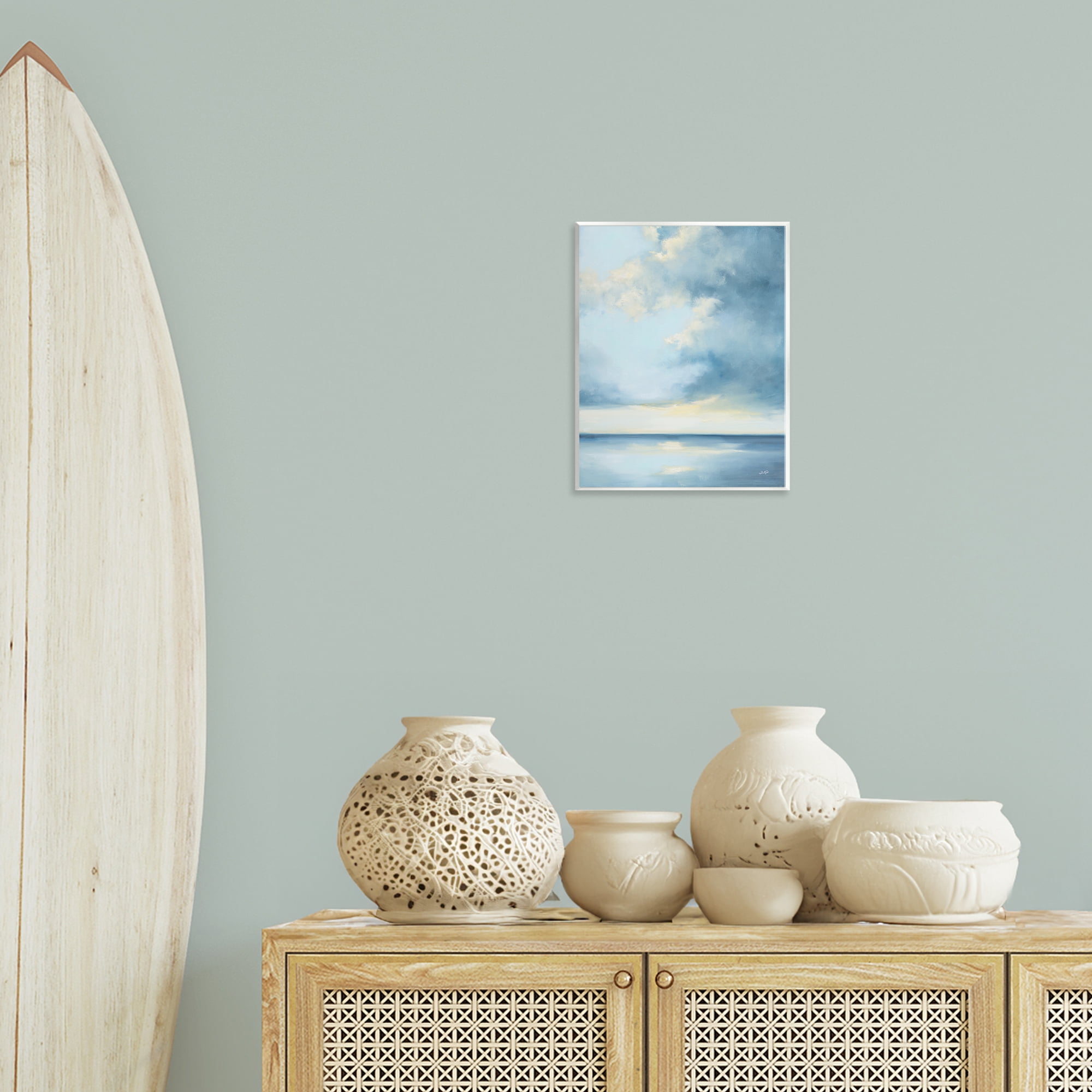 Stupell Industries Shimmering Sea Bright Nautical & Beach Painting Unframed Art Print Wall Art, 11 x 14