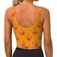 thumbnail image 3 of Lsque Red Crab Printed Women'S Sports Bra, Compression, Moisture Wicking, High-Impact Sports Bra For Women,Supportive sports bra-, 3 of 9