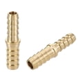 thumbnail image 1 of Unique Bargains Laiton 5/16 à 3/8inch Droite Raccord de Tuyau à Barbe Creux 2 Pack, 1 of 5
